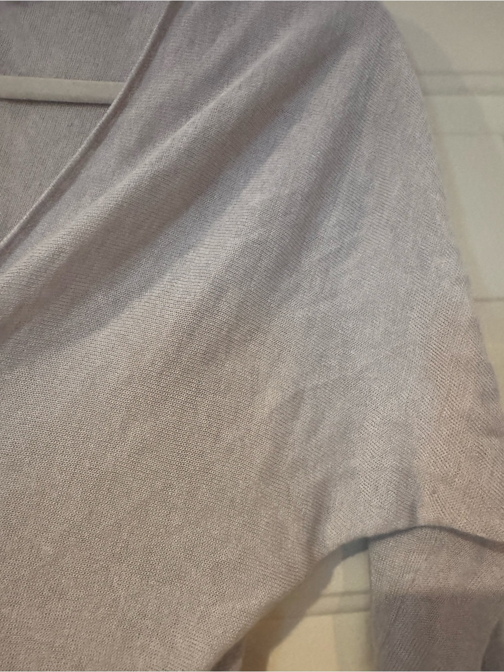 J. Crew Light Gray Wrap Top - Picture 4 of 6